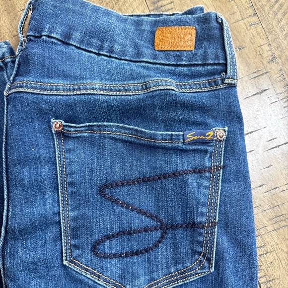 Seven7 Women's Straight Leg Jeans in Deep Blue - Picture 2 of 13